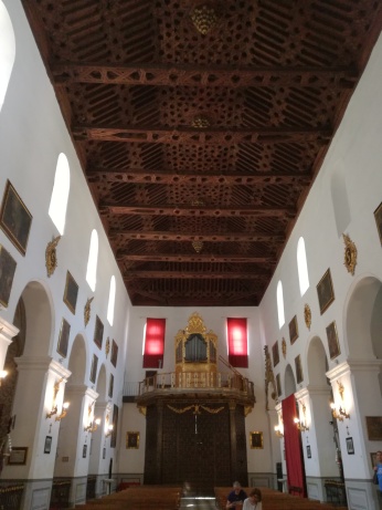 Cubierta mudéjar de la nave central. San Pedro y San Pablo. Granada